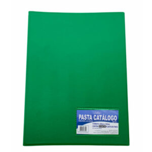 PASTA CATALOGO VERDE C/50 PLASTICOS