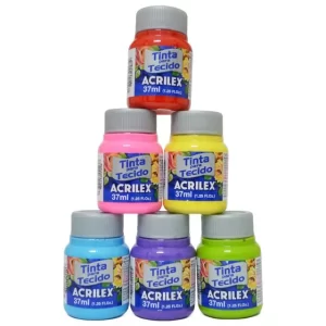 TINTA TECIDO ACRILEX 37ML CORES